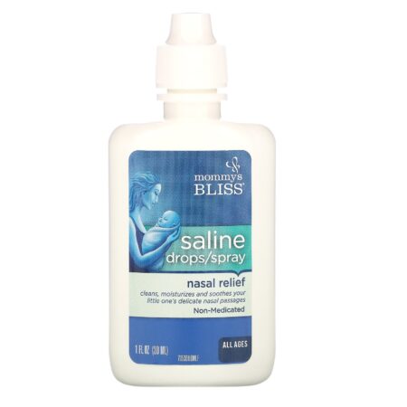 Mommy's Bliss, Saline Drops/Spray Nasal Relief, All Ages, 1 fl oz (30 ml) - Image 3