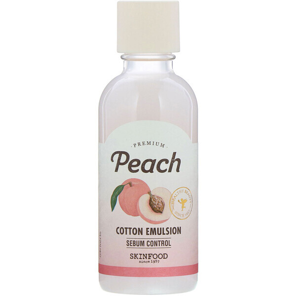 Skinfood, Premium Peach, Cotton Emulsion, 160 ml (5,41 fl oz)