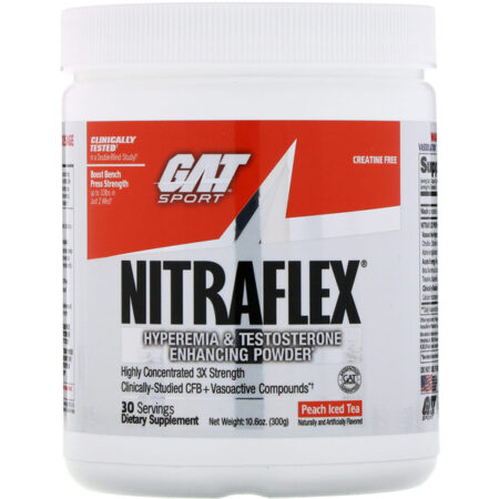 GAT, NITRAFLEX, Chá Gelado de Pêssego, 300 g (10,6 oz)