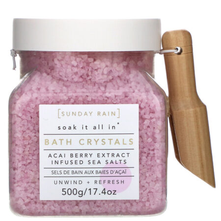 Sunday Rain, Soak It All In, Bath Crystals, Acai Berry Extract, 17.4 oz (500 g)