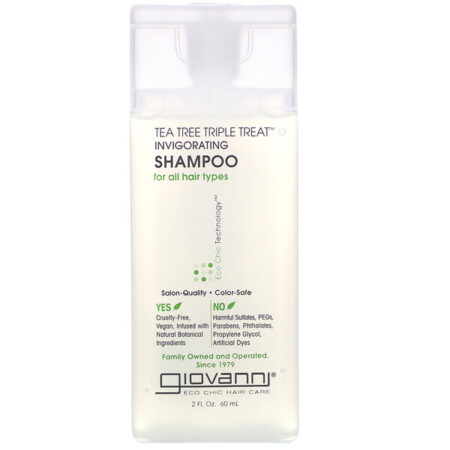 Giovanni, Tea Tree Triple Treat Invigorating Shampoo, 2 fl oz (60 ml)