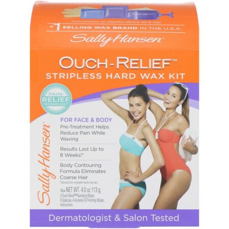 Sally Hansen, Kit de cera para depilação para face e corpo Ouch-Relief, 1 kit