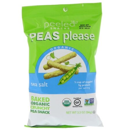 Peeled Snacks, Organic, Peas Please, Sea Salt, 3.3 oz (94 g)