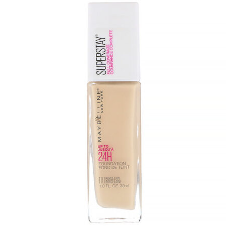 Maybelline, Super Stay, base de cobertura total, 110 Porcelain, 30 ml