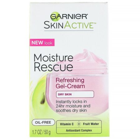 Garnier, SkinActive, Creme em gel refrescante Moisture Rescue, Pele seca, 50 g