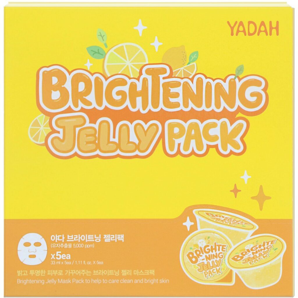 Yadah, Brightening Jelly Pack, 5 Sheets, 1.11 fl oz (33 ml) Each - Imagem 2