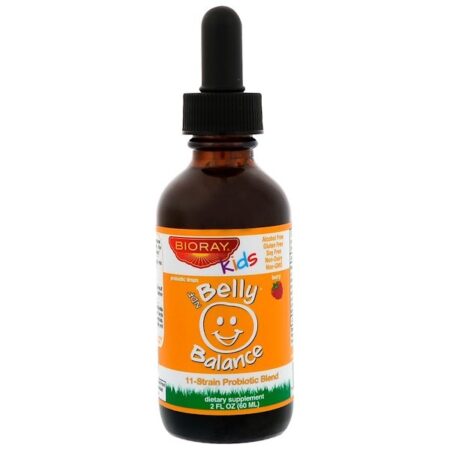 Bioray, Kids, NDF Belly Balance, Mistura de Probióticos de 11 Cepas, Sabor Frutas Silvestres, 60 ml (2 fl oz)