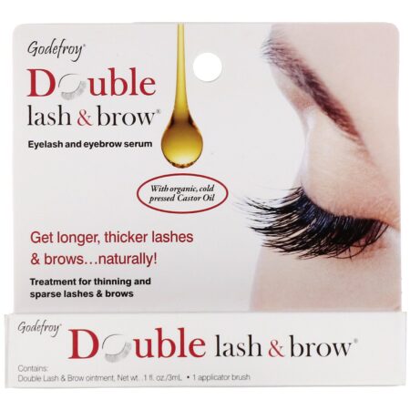 Godefroy, Double Lash & Brow, Soro para Cílios e Sobrancelhas, 0,1 fl oz (3 ml) - Image 2