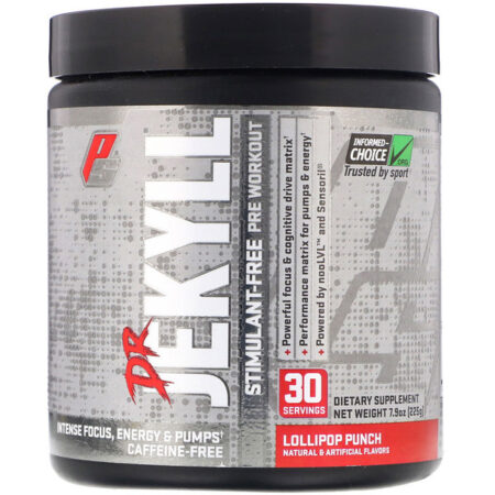 ProSupps, Dr Jekyll, Pré-treino Sem Estimulantes, Ponche de Pirulito, 7,9 oz (225 g)