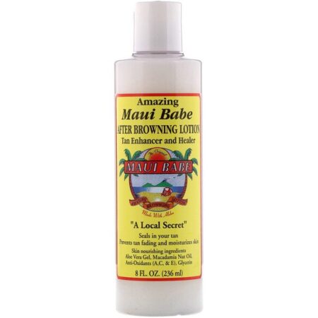 Maui Babe, Pós-loção acastanhadora, Intensificador e cicatrizante do bronzeado, 236 ml