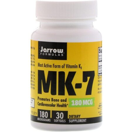 Jarrow Formulas, MK-7, Most Active Form of Vitamin K2, 180 mcg, 30 Softgels