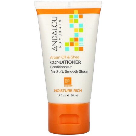 Andalou Naturals, Condicionador, Óleo de Argan e Karité, 50 ml (1,7 fl oz)