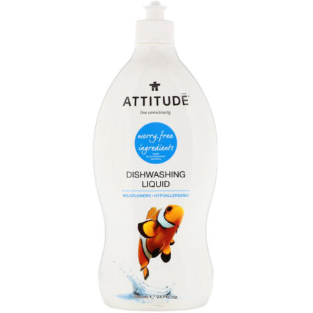 ATTITUDE, Dishwashing Liquid, Wildflowers, 23.7 fl oz (700 ml)