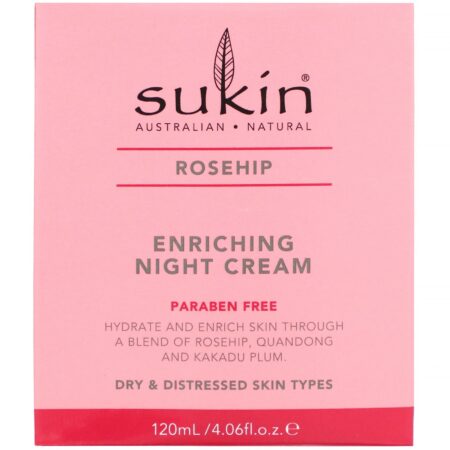 Sukin, Enriching Night Cream, Rosehip, 4.06 fl oz (120 ml) - Image 2