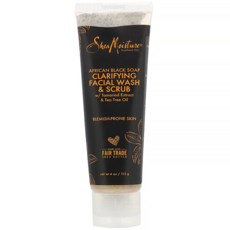 SheaMoisture, Sabonete Escuro Africano, Sabonete Facial Cremoso Clareador e Esfoliante, 113 g (4 oz)