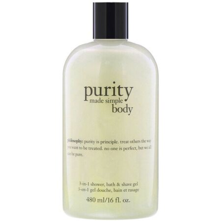 Philosophy, Purity Made Simple, gel corporal 3 em 1 banho e barba, 480 ml