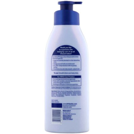 Nivea, Oil Infused Lotion, Orchid & Argan Oil, 16.9 fl oz (500 ml) - Image 2