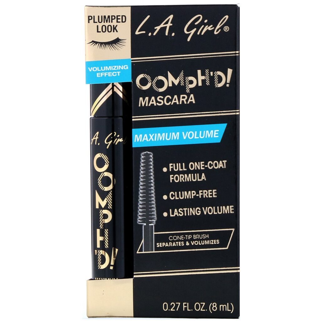 L.A. Girl, Máscara para cílios Oomph’d, Super Black, 8 ml - Imagem 2