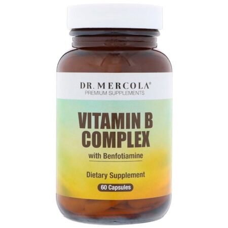 Dr. Mercola, Complexo de Vitamina B com Benfotiamina, 60 Cápsulas