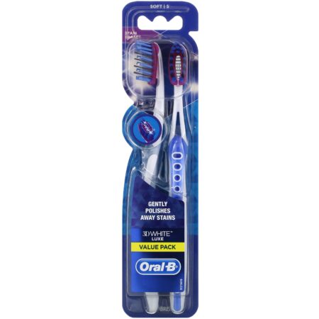 Oral-B, 3D White, Luxe Toothbrush, Soft, 2 Pack - Image 2