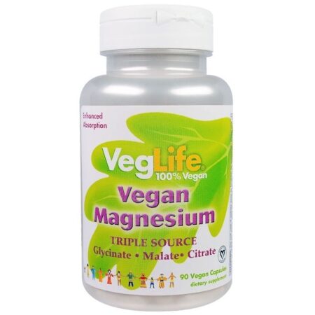 VegLife, Magnésio Vegano, Fonte Tripla, 90 cápsulas vegetais