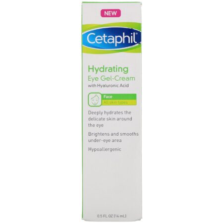 Cetaphil, Hydrating Eye Gel-Cream with Hyaluronic Acid, 0.5 fl oz (14 ml) - Image 2