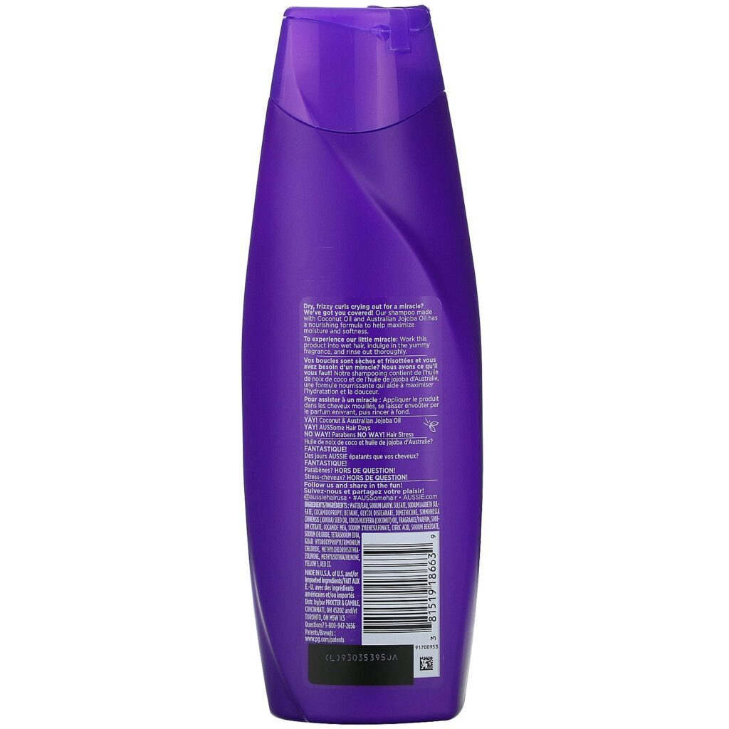 Aussie, Miracle Curls, Shampoo, with Coconut & Australian Jojoba Oil, 12.1 fl oz (360 ml) - Imagem 2