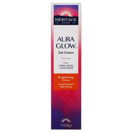 Heritage Store, Aura Glow Gel Cream, Brightening Citrus, 1.7 oz (50 g) - Image 2