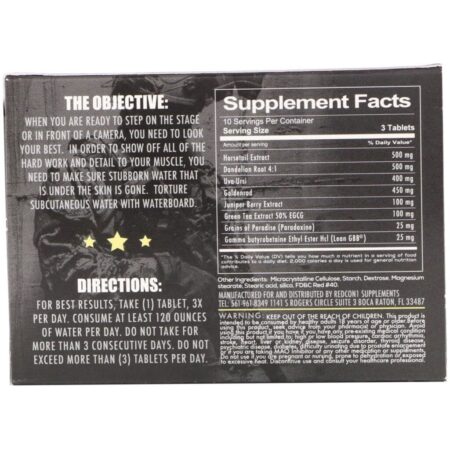 Redcon1, Waterboard, Natural Diuretic, 30 Tablets - Imagem 2