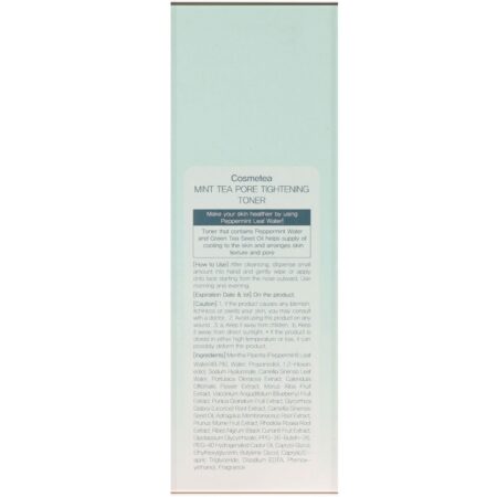 Cosmetea, Mint Tea Pore Tightening, Tonificador, 150 ml (5,29 fl oz) - Image 3