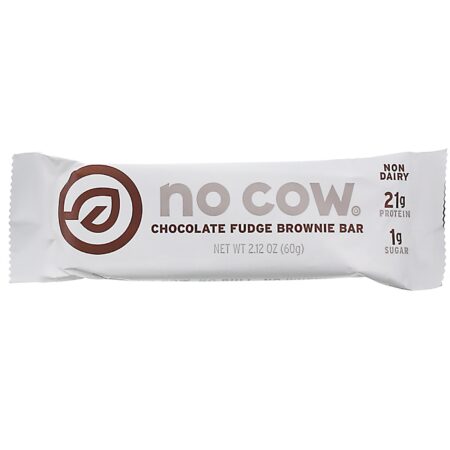 No Cow, Barra de Proteína, Brownie com Calda de Chocolate, 12 Barras, 60 g (2,12 oz) Cada - Image 4