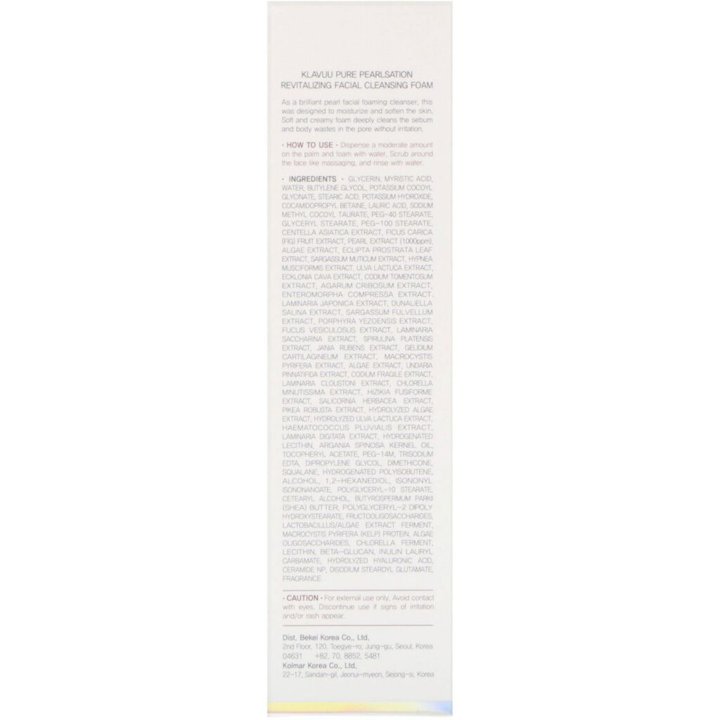 KLAVUU, Pure Pearlsation, Revitalizing Facial Cleansing Foam, 4.39 fl oz (130 ml) - Imagem 3