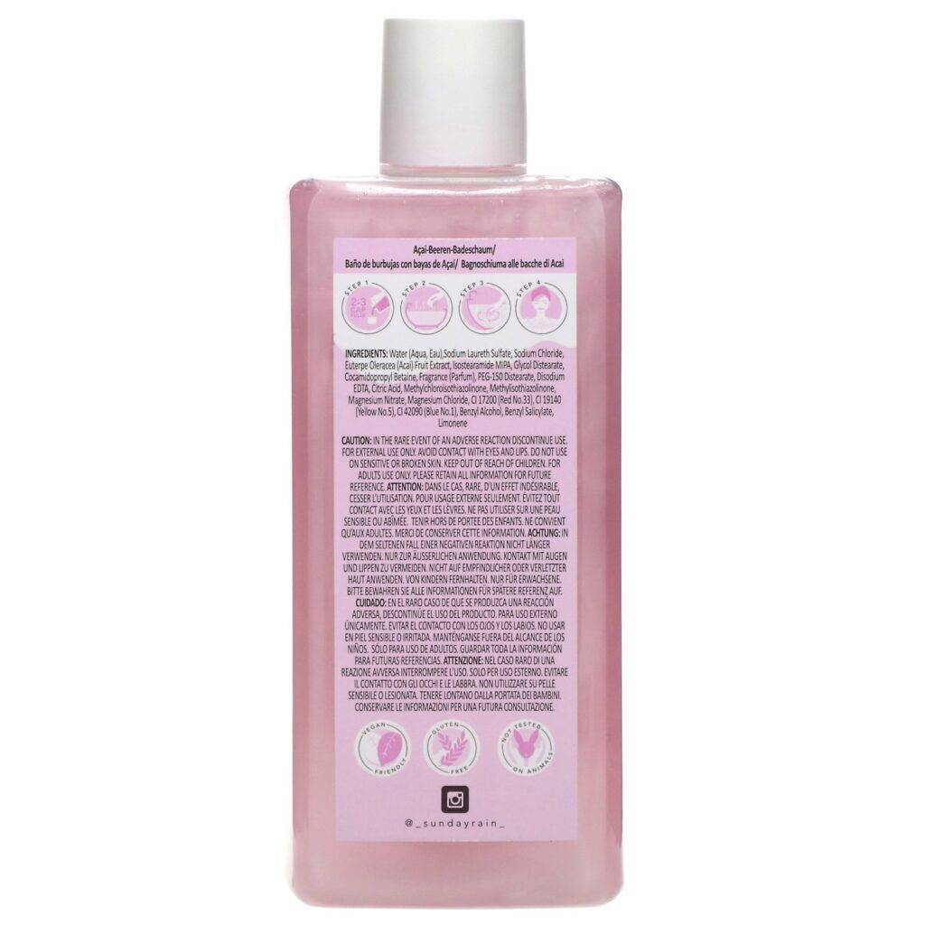 Sunday Rain, Pamper Time, Bubble Bath, Acai Berry, 15.2 fl oz (450 ml) - Imagem 2