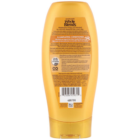 Garnier, Whole Blends, Condicionador iluminador, Extratos dos óleo de argan marroquino e camélia, 370 ml - Image 2