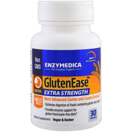 Enzymedica, GlutenEase, Extra Potência, 30 Cápsulas