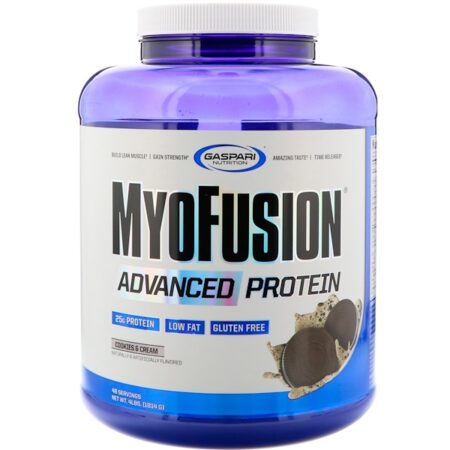 Gaspari Nutrition, MyoFusion, Proteína Avançada, Cookies e Creme, 4 lbs (1814 g)