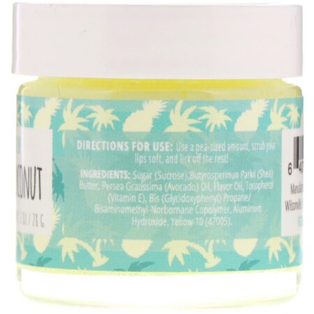 Fizz & Bubble, Esfoliante labial, Pineapple Coconut, 1 oz (28 g) - Image 2