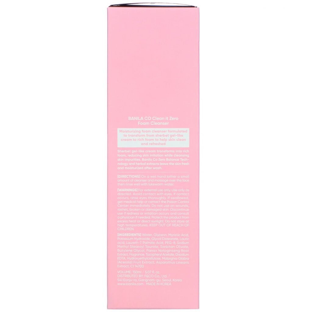 Banila Co., Clean It Zero, Espuma de Limpeza, 150 ml (5,07 fl oz) — foto 3 Banila Co., Clean It Zero, Espuma de Limpeza, 150 ml (5,07 fl oz) - Imagem 3