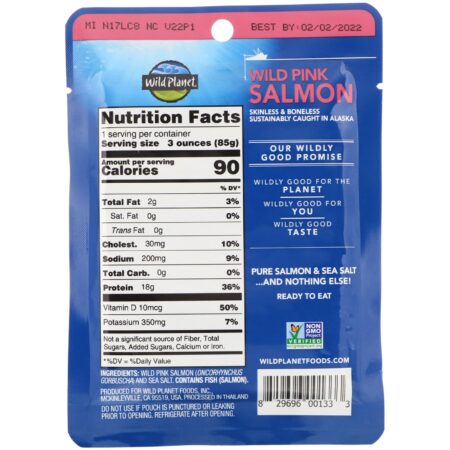 Wild Planet, Wild Pink Salmon, 3 oz (85 g) - Image 2