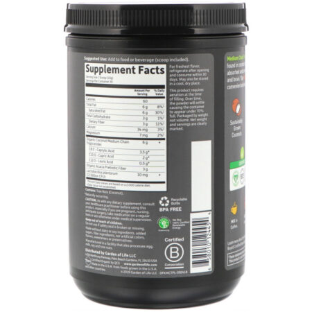 Garden of Life, Dr. Formulated Keto, Organic MCT Powder, 10.58 oz (300 g) - Imagem 2