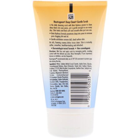 Neutrogena, Limpeza Profunda, Esfoliante Suave, Sem Óleo, 4,2 fl oz (124 ml) - Image 2