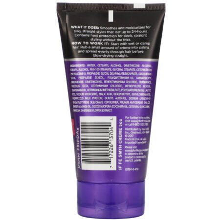 John Frieda, Frizz Ease, Straight Fixation, Styling Creme, 5 oz (141 g) - Image 2