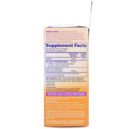 Azo, Bladder Control with Go-Less & Weight Management, 48 Capsules - Imagem 2
