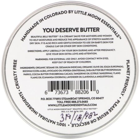 Little Moon Essentials, Beautiful Belly Butter, Skin Conditioning Salve, 3 oz (85.05 g) - Image 2