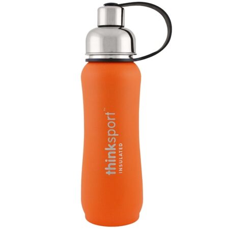 Think, Thinksport, Garrafa Térmica Esportiva, Laranja, 17 oz (500ml)