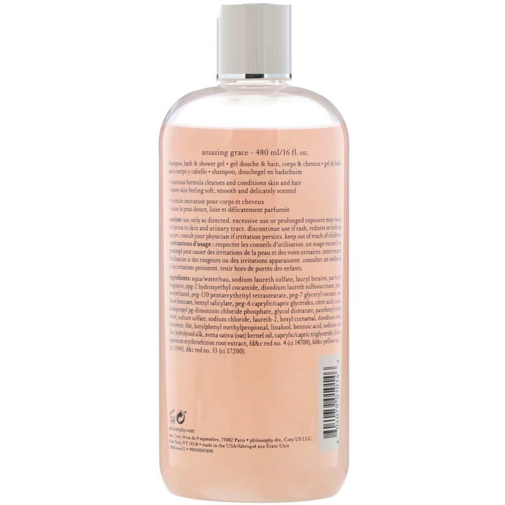 Philosophy, Amazing Grace, shampoo, gel de banho, 480 ml - Imagem 2