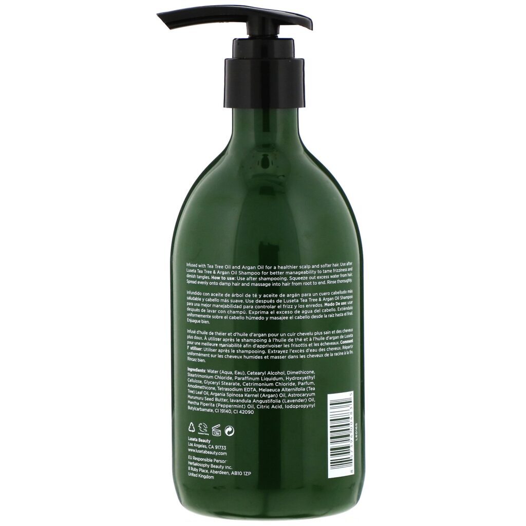 Luseta Beauty, Tea Tree & Argan Oil, Conditioner, 16.9 fl oz (500 ml) - Imagem 2
