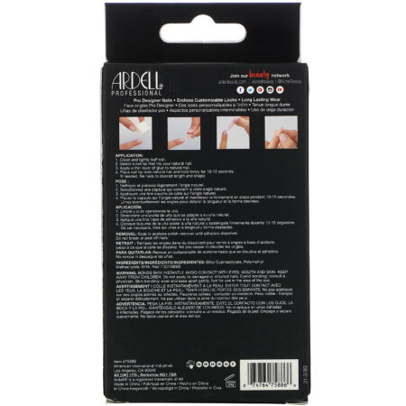 Ardell, Nail Addict Premium, Black Stud & Pink Ombre, 0.07 oz (2 g) - Image 2