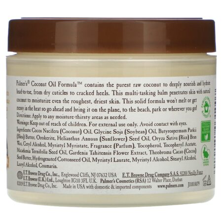 Palmer's, Coconut Oil Formula, Coconut Oil Balm, 3.5 oz (100 g) - Image 2