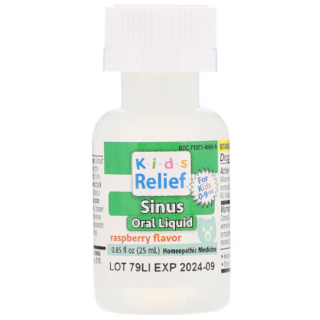 Homeolab USA, Kids Relief, Sinus Oral Liquid, For Kids 0-9 Yrs, Raspberry Flavor, 0.85 fl oz (25 ml) - Image 3